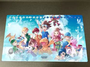 DTCG Playmat Digimon Adventure Anime Trading Card Game Mat Play Pad & Card Zones 350x600x2mm