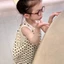 Phiên bản Hàn Quốc của quần áo trẻ em bé gái mùa hè áo liền quần dễ thương trẻ em chấm bi quần y