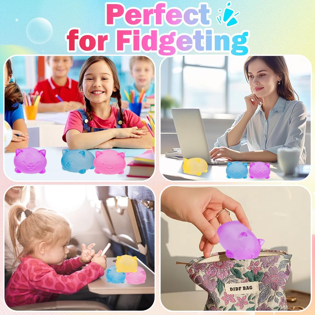 [Sẵn sàng] NeeDoh Đồ chơi bóp đầy màu sắc vui nhộn Đồ chơi mèo con mềm mại dễ thương Khối lập phương giác quan Thư giãn văn phòng Đồ chơi mực giảm căng thẳng Quà tặng ngày lễ cho trẻ em