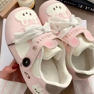 Giày trắng thỏ dễ thương phong cách Trung Hoa mới dành cho nữ mùa xuân mới đế mềm tiệc sinh viên