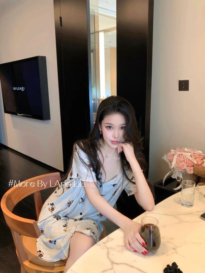 Váy ngủ in hình hoạt hình gợi cảm, đồ ngủ mùa hè mới dành cho nữ, đồ mặc ở nhà cao cấp, dễ th