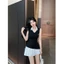 Váy sơ mi Mỹ mùa hè Váy không tay Slim Fit dành cho nữ