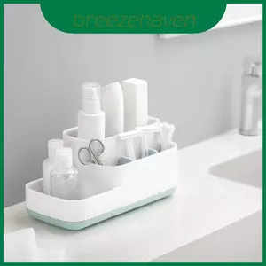 Dụng cụ trang điểm phong cách Nhật Bản tiết kiệm không gian Giá đựng mỹ phẩm màu xanh nhỏ gọn