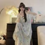 Knee-length Nightgown For Women Summer Thin Sweet Princess Style Loose Short-sleeved Pajamas Hom
