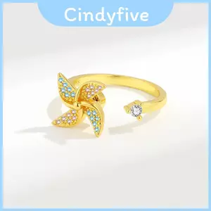Trang sức đồng hiện đại với hình dạng cối xay gió và mở có thể điều chỉnh cho thời trang nữ