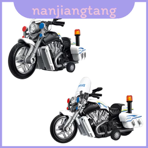 Đồ chơi mô hình xe cảnh sát xe máy quán tính hoàn hảo có âm thanh và ánh sáng cho trẻ em