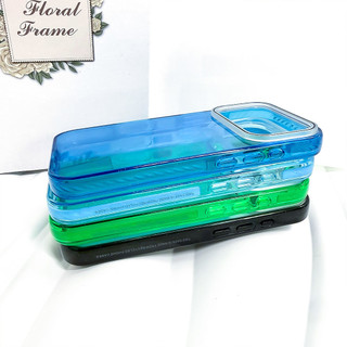 Ốp Lưng Acrylic Màu Tương Thích Cho IPhone 15 16 PLUS 11 12 13 14 15 16 17 Pro Max Bìa Mực Xanh Màu Lily Minh Họa Bao Cứng Chống Sốc Ốp Lưng Hộp