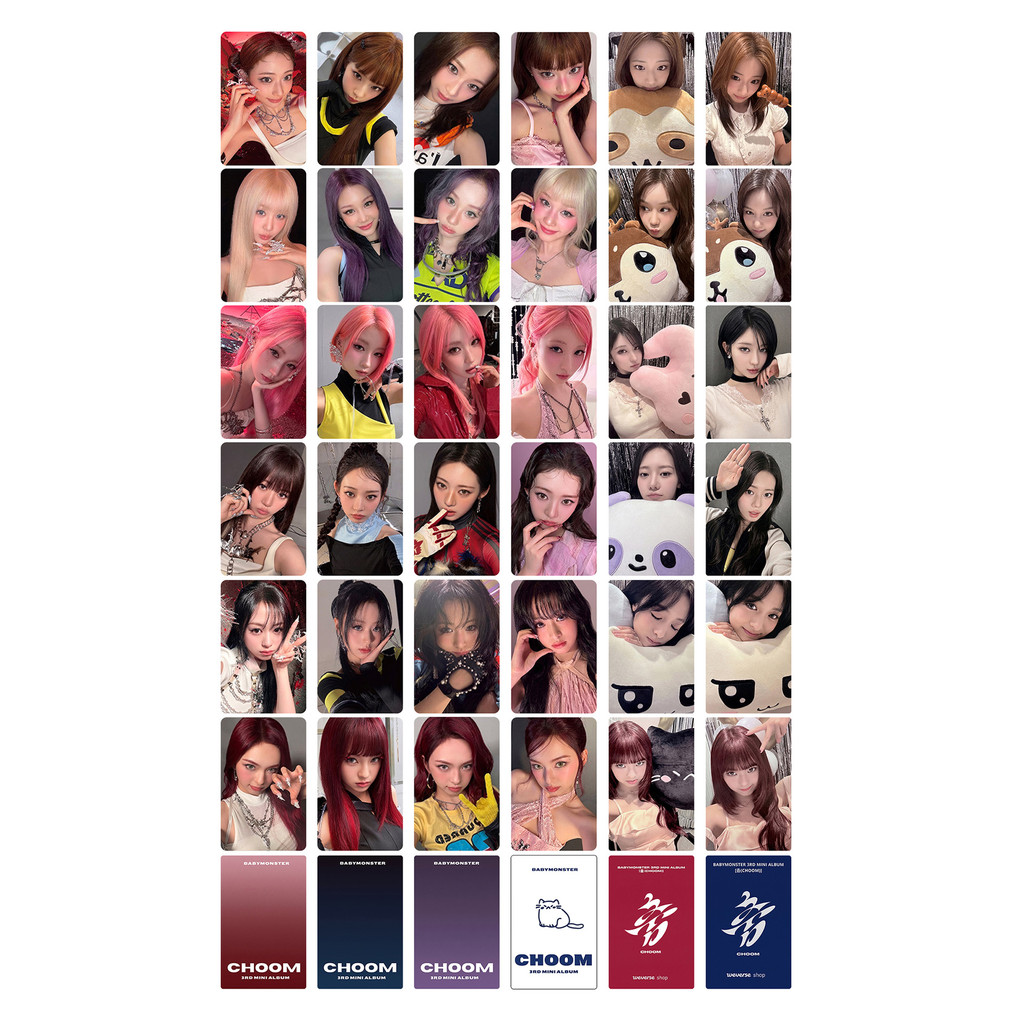 LINXX 6 CÁI CHOOM BABYMONSTER Photocard Kpop Girl Group Idol Photocard Set Bộ sưu tập quạt Hàng hóa Lễ hội Quà tặng Bộ sưu tập Thẻ ảnh