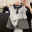 Bộ Quần Short Không Tay Trẻ Em Mới Nam Nữ Phong Cách Hàn Quốc Cổ Ve Áo Màu Trơn