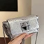 túi mini chuỗi túi đeo chéo vai đơn thời trang mới túi đựng điện thoại di động nữ mới màu bạc ca