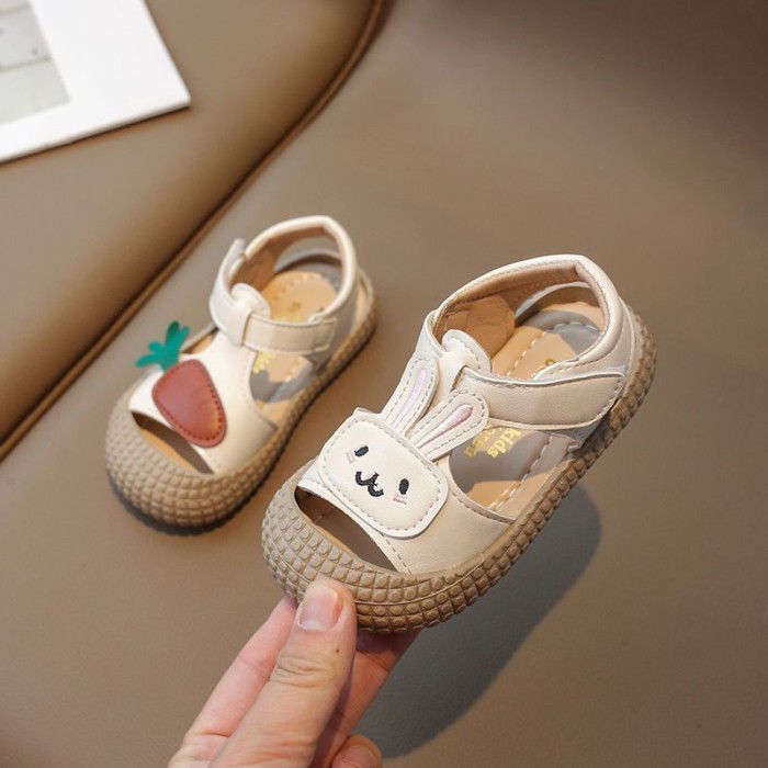 Summer Girls Sandals Princess Style Children's Summer Baby Non-Slip Baotou Rabbit Carrot Sand