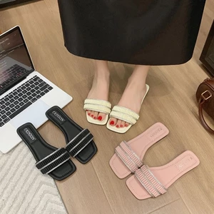 Giày nữ Giày sandal thông thường Áo khoác ngoài mùa hè nữ Dép đế bệt thời trang