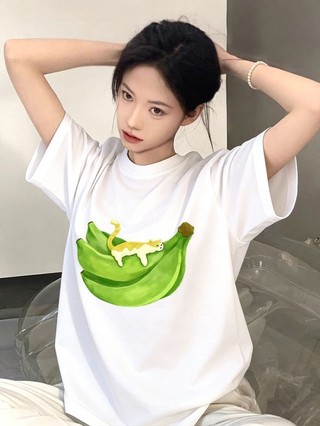 Pure Cotton Black Short-sleeved T-shirt For Women Summer New Hot Style Fashionable Half-sleev