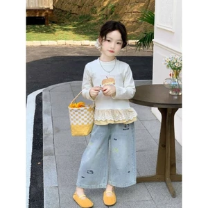 bé gái dài tay mùa xuân mới trẻ em áo sơ mi đáy xuân thu quần áo trẻ em Hàn Quốc áo kiểu người n