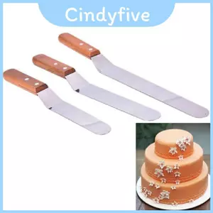 Bộ thìa trang trí bánh bằng gỗ không gỉ chuyên nghiệp 4 inch 5 inch 10 inch