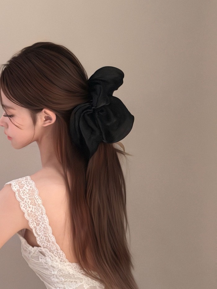 quá khổ viền nấm xếp nếp gạc sáng tinh tế ruột già khoe khuôn mặt khí chất nhỏ kẹp chuối