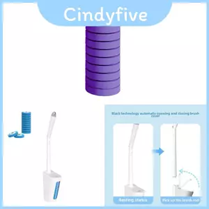 Bàn chải có đầu mùi hương hoa oải hương có thể thay thế và giá treo tường để làm sạch dễ dàng