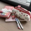 hellokitty anh đào màu đỏ dễ thương vải bút chì túi văn phòng phẩm giá trị cao công suất lớn dây k