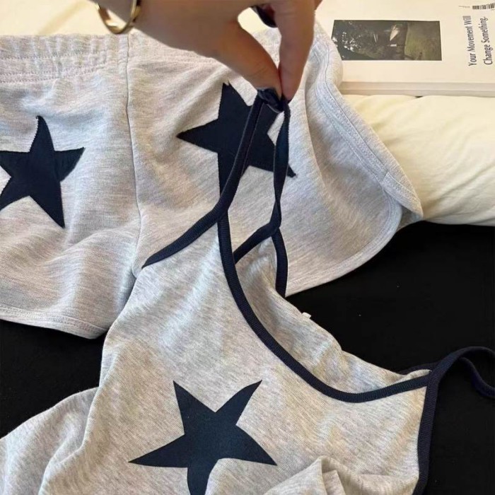 Design Star Bộ đồ ngủ treo gợi cảm Quần short nữ Quần áo ở nhà Bộ đồ có thể đi chơi