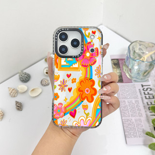 Ốp Lưng Màu Graffiti Hoa Nhiều Màu Sắc Tương Thích Cho IPhone 11 12 13 14 15 16 17 Pro Max 12Mini Cover X XR XS Max Silicone Mềm Trong Suốt Cản SE 2022 6 7 8 Plus Vỏ Chống Sốc