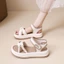 Giày sandal nữ mùa hè đế dày 6cm đế mềm hở mũi La Mã