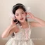 Băng đô nơ đính cườm cho trẻ em, băng đô ngọt ngào như cổ tích của Công chúa Elsa, băng đô chuỗi