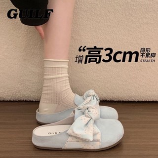 Slip-on Birkenstocks And Half Slippers For Women's Outer Wear New Spring And Autumn Bow Toe-c