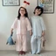 bộ đồ mùa hè thân thiện với da cho bé trai và bé gái, thiết kế cổ tròn, vừa vặn thoải mái