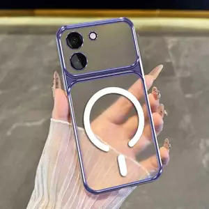 Ốp Lưng Cho VIVO Y03 Y03T Y36 Y18 4G Vỏ Điện Thoại Thẩm Mỹ Chống Sốc Trong Suốt Cao Cấp Có Cuộn Dây Từ Tính Miễn Phí Mới Cửa Sổ Lớn Silicon Mềm
