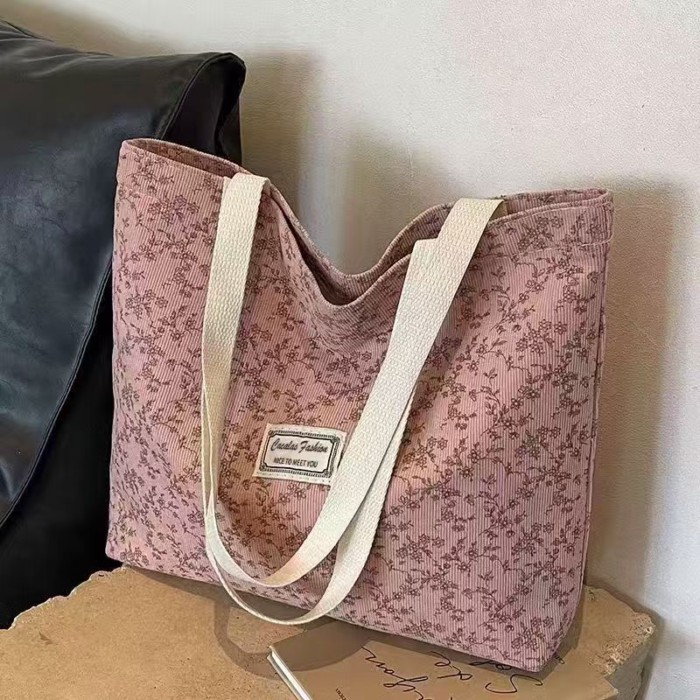 Túi tote đi làm một vai Hàn Quốc dành cho nữ học sinh cấp 2, cấp 3 Túi vải canvas phổ thông du