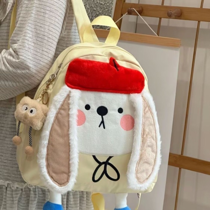 Ba Lô Hoạt Hình Dễ Thương Cún Con Hình Cô Gái Ngộ nghĩnh Ba Lô Cao Cấp Mềm Mại Nữ Sinh Học Tr