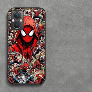 Dành Cho OPPO Reno 8T 7 lite 7z 5G 6 4G 11F 12F 12FS 12 TPU Màu Đen Mờ Vỏ Điện Thoại Mềm Vỏ Bảo Vệ Người Nhện Truyện Tranh Bộ Sưu Tập