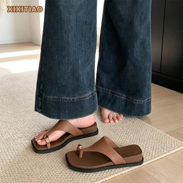 đôi giày nữ màu sắc tương phản màu sắc tương phản thông thường dài không mệt mỏi chống trượt của