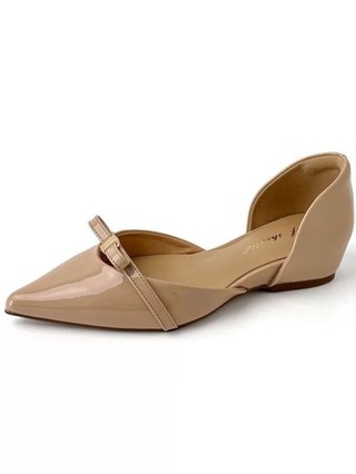 Mới Màu Đen Nơ Mũi Nhọn Đáy Bằng Thời Trang Rỗng Nông Miệng Bao Đầu Giày Sandal Nữ