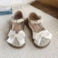 Giày Sandal Bé Gái Bao Đầu Đính Hạt Cườm Pha Lê Giày Mùa Hè Mới Bé Gái Giày Công Chúa Kim Cương