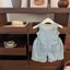 Bé Gái Mùa Hè Phong Cách Mới Bộ Quần Jean Ren Thời Trang Bộ Áo Vest Sọc Bộ Hai Món