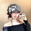 Mũ nồi thời trang bé gái dành cho nữ Mũ chống nắng mùa hè với họa tiết chó sành điệu và chất liệu thoáng khí