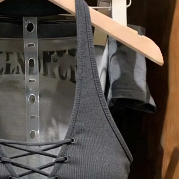 Áo vest nữ dây chéo cổ thiết kế, áo cộc tay ngắn ôm dáng