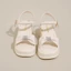 Giày sandal ngọc trai mùa hè đa năng kiểu Pháp cổ tích đế dày kèm váy Giày đi biển La Mã