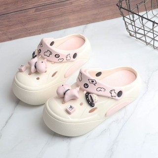 Dong Dong Cute Cartoon Non-slip Pony Summer Shoes For Women For Indoor And Outdoor Thick Sole