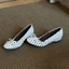 Giày mũi tròn nơ chấm bi mũi tròn xinh xắn cao 4cm Giày nữ Mary mũi nông nhỏ thơm Giày Mary J