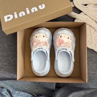 Cute Cartoon Student Thick-Soled Croc Shoes Non-slip, Deodorant And Height-increasing Outerwe