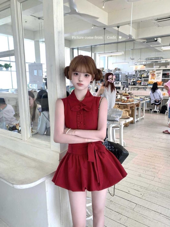 Pure Desire Sleeveless Flower Dress Women Summer New Design Korean Style Sweet Waist Slimming