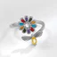 Nhẫn Nữ Tính Đồng Có Dấu Zircon Và Mở Có Thể Điều Chỉnh Phù Hợp Với Nữ