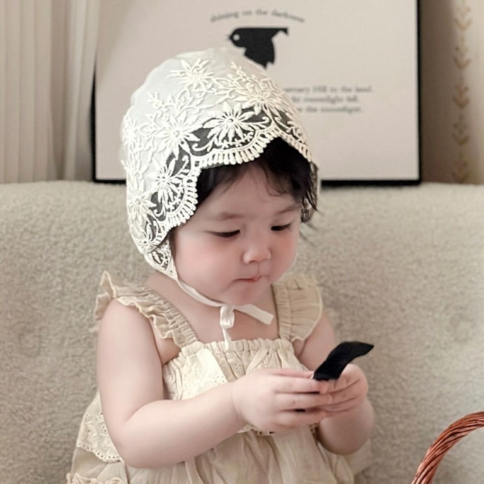 Mũ Cho Bé Xuân Thu Ren Công Chúa Đi Chơi Trẻ Sơ Sinh Hat Mũ Nữ Bé Cung Điện Nón Mùa Hè Mỏng P