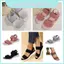 Dép xỏ ngón miệng cá nữ cỡ lớn có gót phẳng và nhân vật dây thun