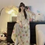 Knee-length Nightgown For Women Summer Thin Sweet Princess Style Loose Short-sleeved Pajamas Hom