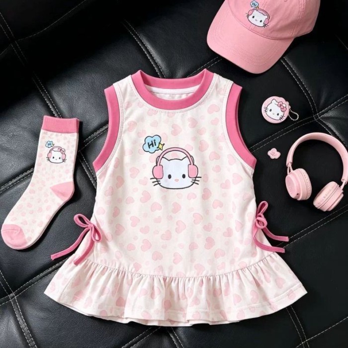 Đầm bé gái mới mùa hè mỏng siêu dễ thương cho bé mặc mùa hè thời trang thời trang mặc đi chơi