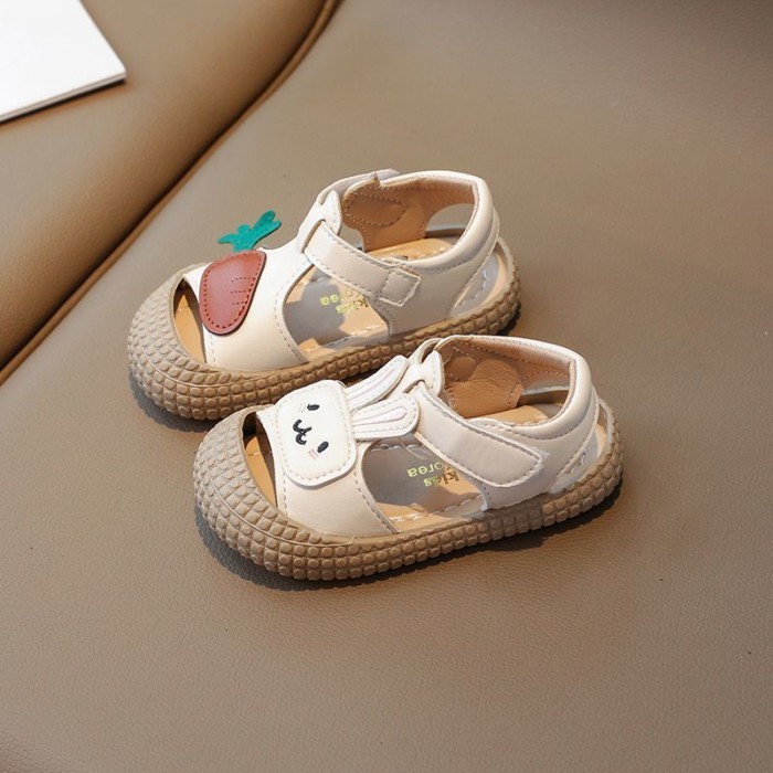 Summer Girls Sandals Princess Style Children's Summer Baby Non-Slip Baotou Rabbit Carrot Sand