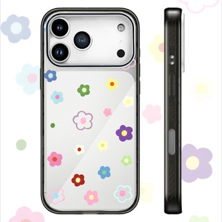 Ốp Lưng Acrylic Màu Tương Thích Cho IPhone 15 16 PLUS 11 12 13 14 15 16 17 Pro Max Vỏ Màu Tươi Hoa Nhỏ Họa Tiết Vỏ Cứng Chống Sốc Ốp Lưng Hộp